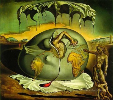 Surrealismo Painting - Niño geopolítico contemplando el nacimiento del hombre nuevo Surrealismo